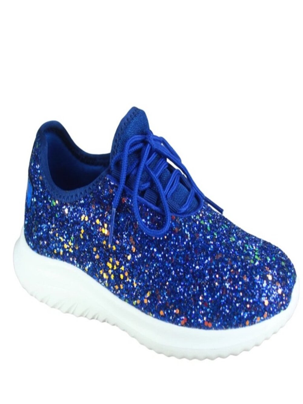 Women's Fashioin Glitter Sparkly Lightweight Metallic Tennis Sneaker Shoes - Picture 15 of 16